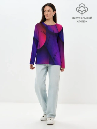 Лонгслив женский. Хлопок / Tropics