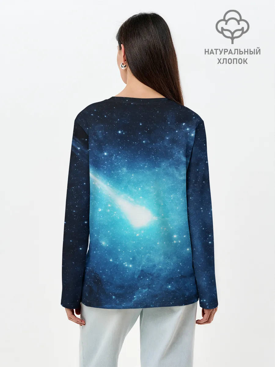 Лонгслив женский. Хлопок / Комета
