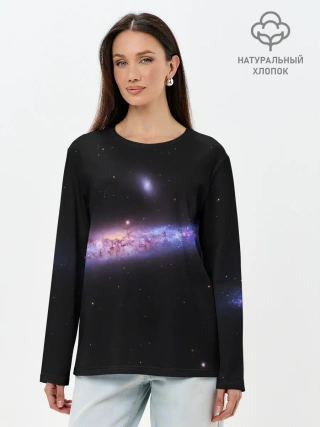 Лонгслив женский. Хлопок / Скопление звезд