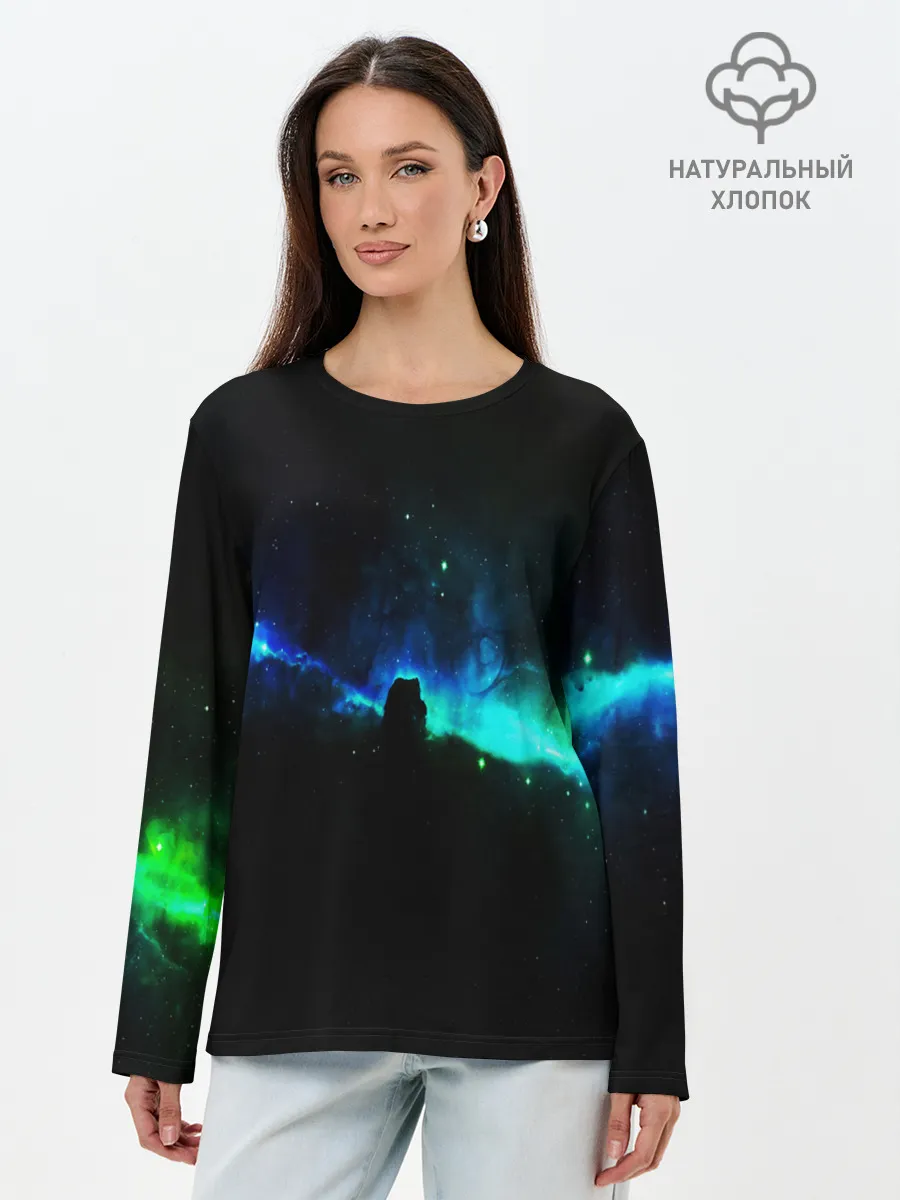 Лонгслив женский. Хлопок / DEEP SPACE