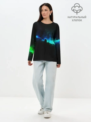 Лонгслив женский. Хлопок / DEEP SPACE