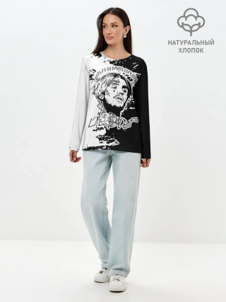 Лонгслив женский. Хлопок / Lil Peep