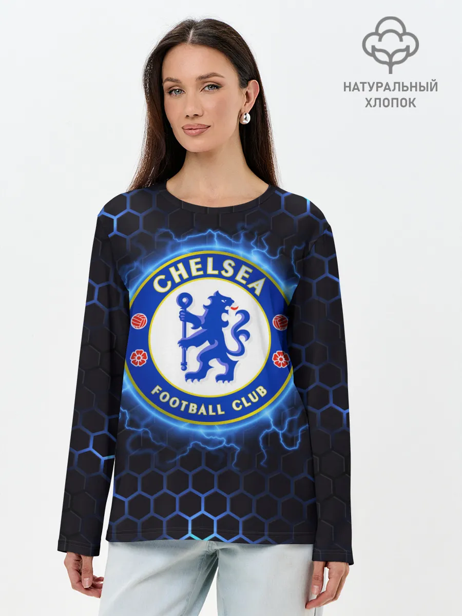 Лонгслив женский. Хлопок / Челси