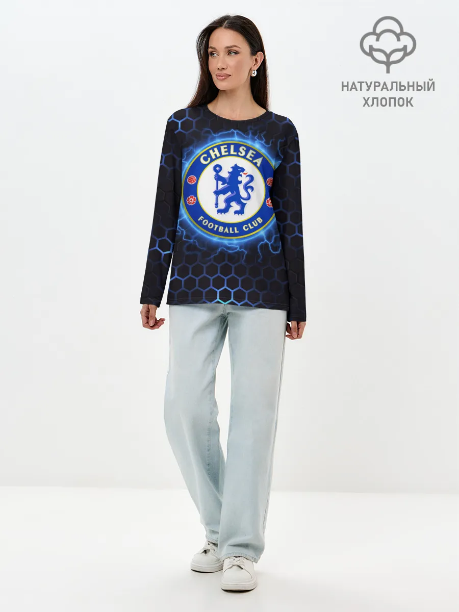 Лонгслив женский. Хлопок / Челси