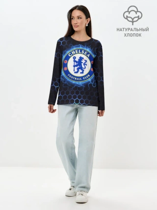 Лонгслив женский. Хлопок / Челси
