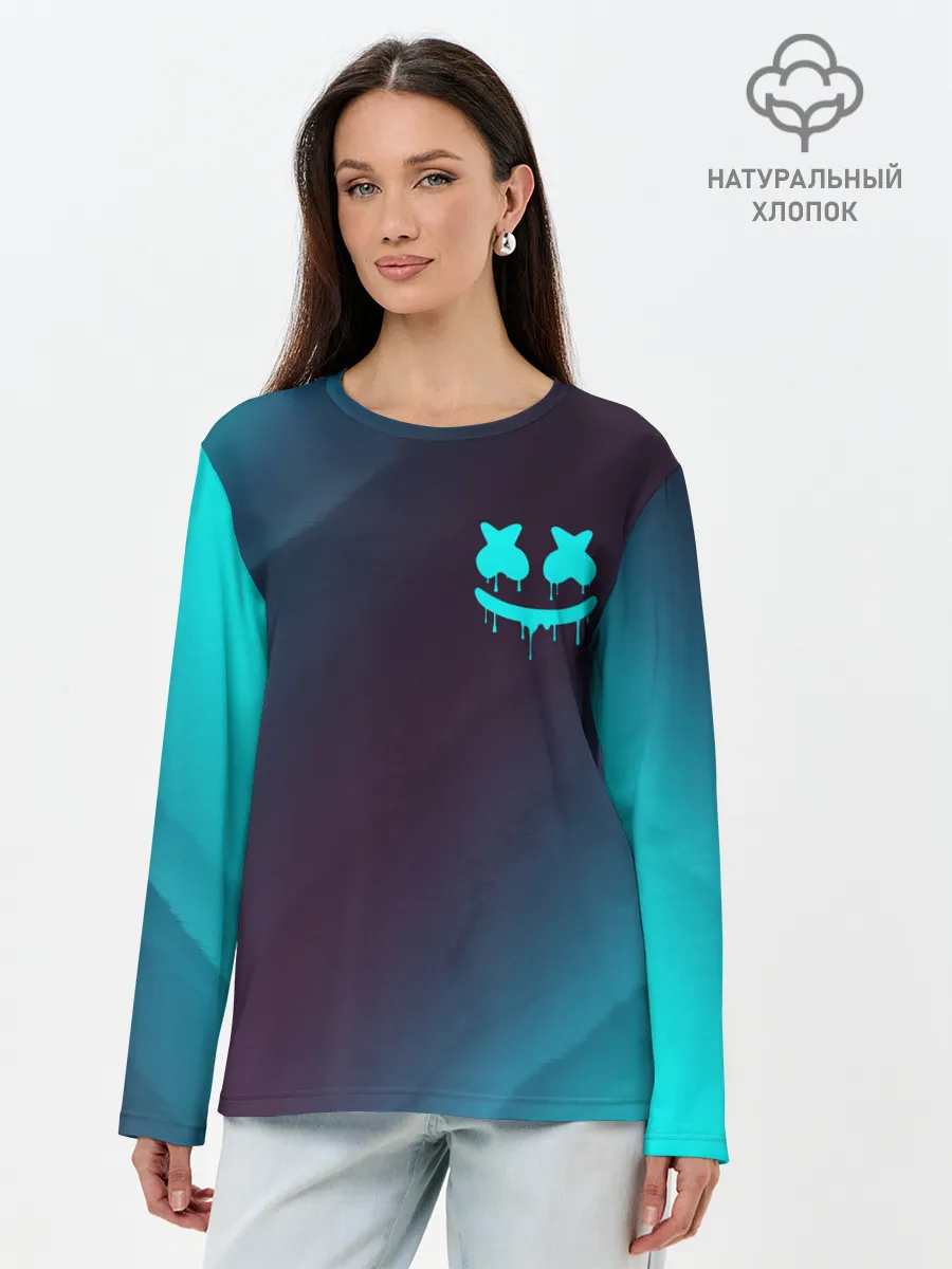 Лонгслив женский. Хлопок / MARSHMELLO / МАРШМЕЛЛОУ