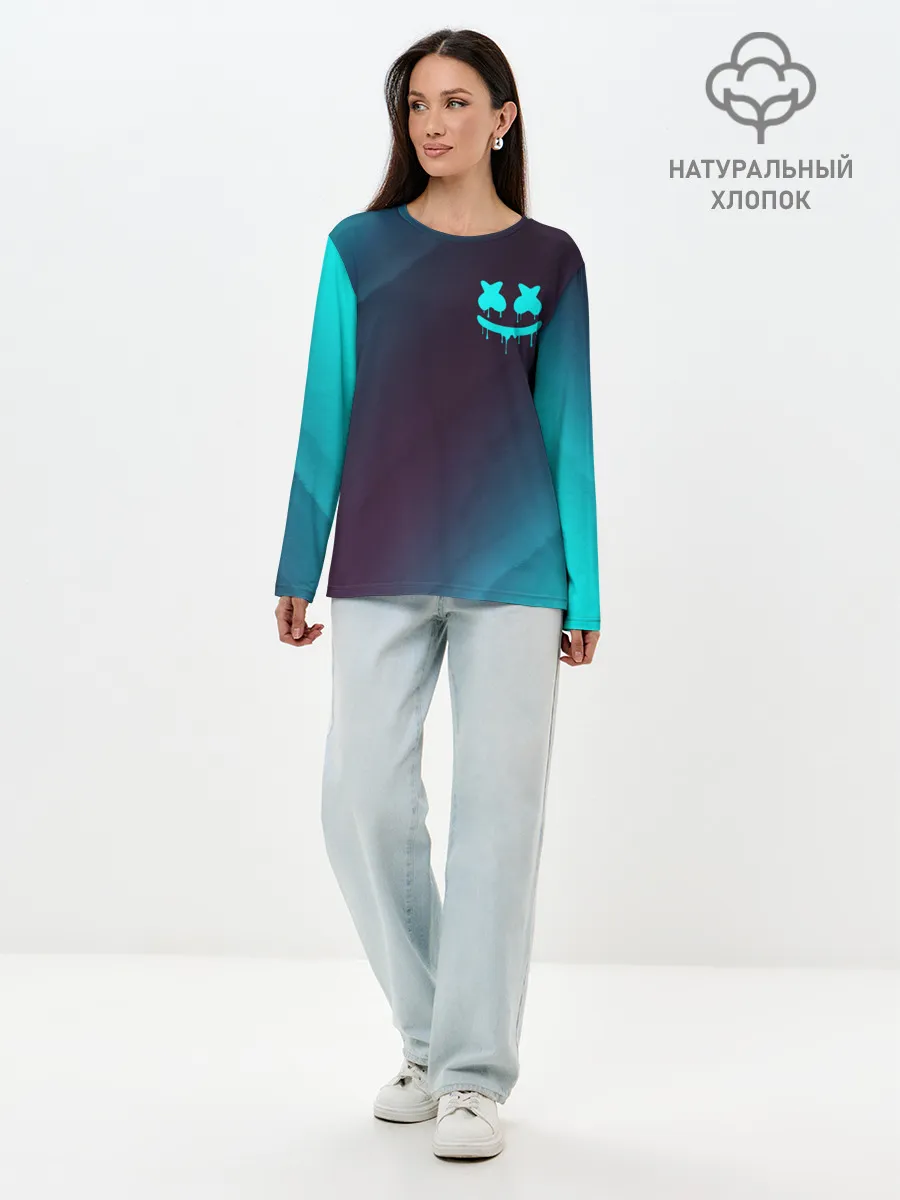 Лонгслив женский. Хлопок / MARSHMELLO / МАРШМЕЛЛОУ