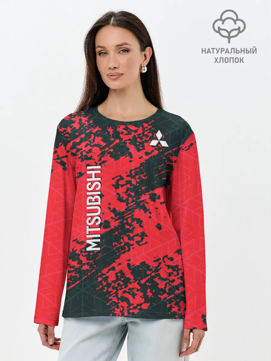 Лонгслив женский. Хлопок / Mitsubishi