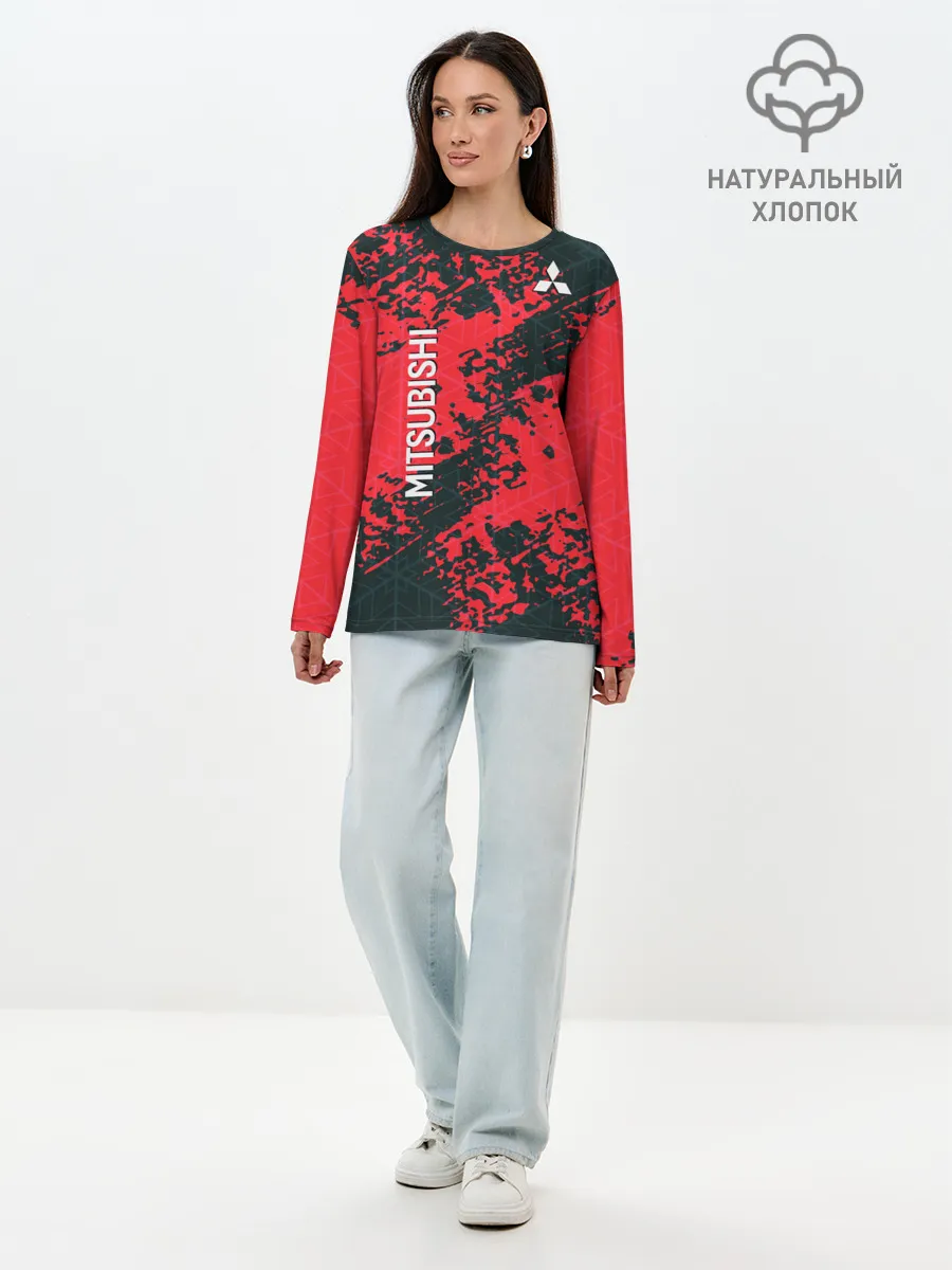 Лонгслив женский. Хлопок / Mitsubishi