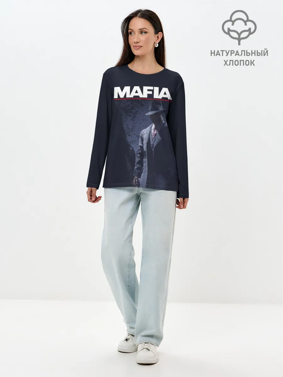 Лонгслив женский. Хлопок / Mafia