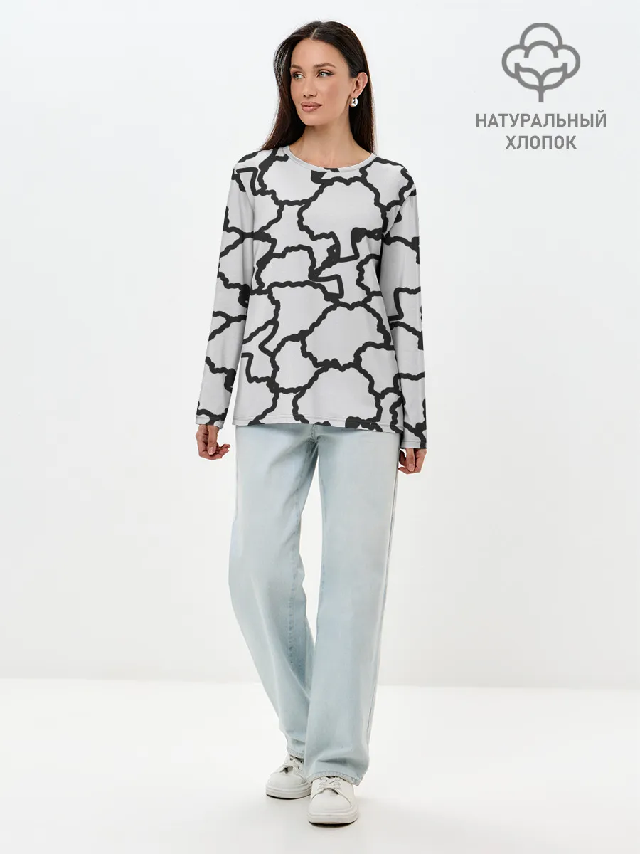 Лонгслив женский. Хлопок / БРОККОЛИ