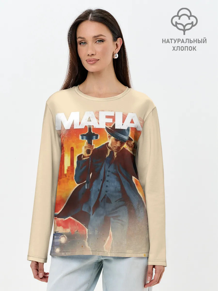 Лонгслив женский. Хлопок / Mafia