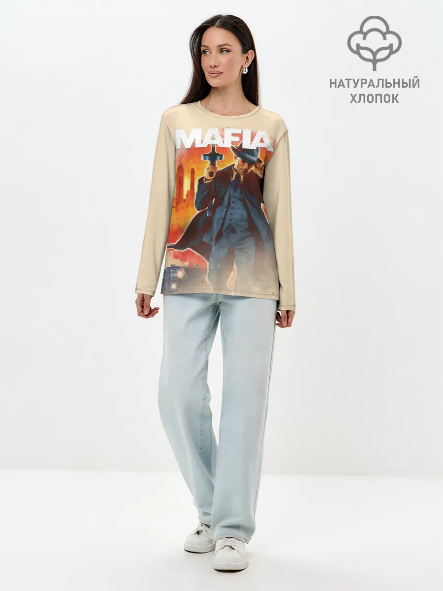 Лонгслив женский. Хлопок / Mafia