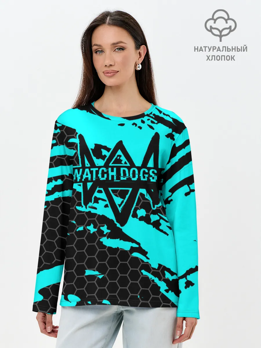 Лонгслив женский. Хлопок / WATCH DOGS