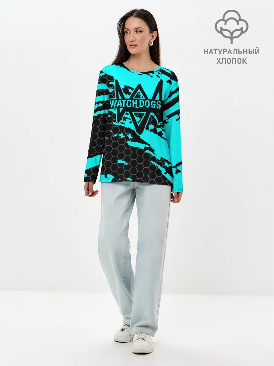 Лонгслив женский. Хлопок / WATCH DOGS