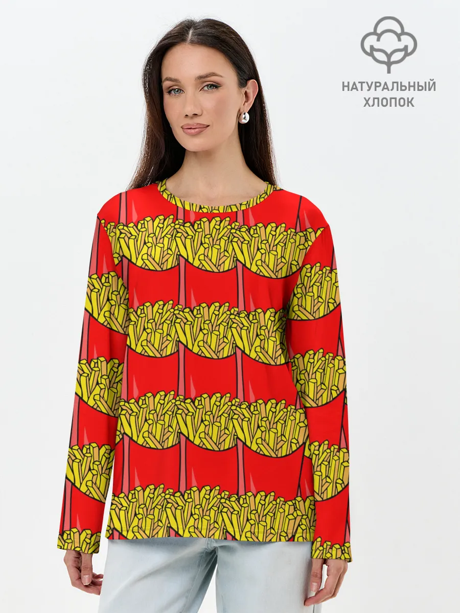 Лонгслив женский. Хлопок / ФРИ