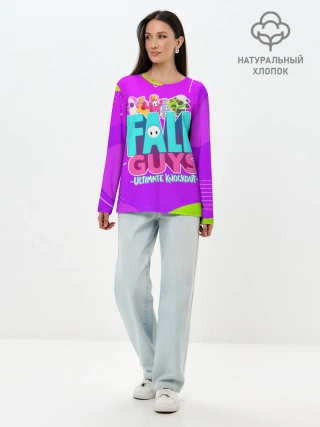 Лонгслив женский. Хлопок / Fall Guys