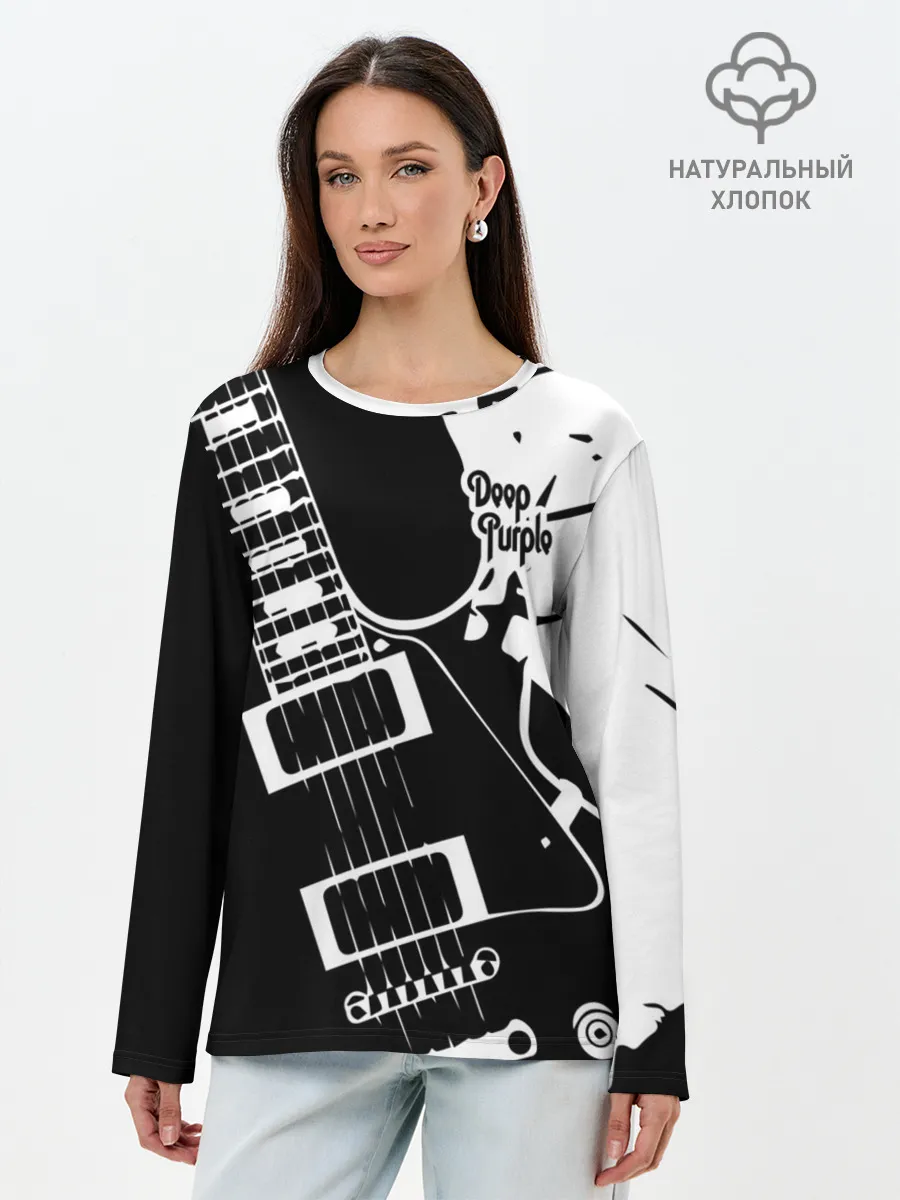 Лонгслив женский. Хлопок / Deep Purple