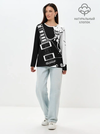 Лонгслив женский. Хлопок / Deep Purple