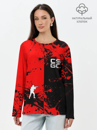Лонгслив женский. Хлопок / COUNTER STRIKE