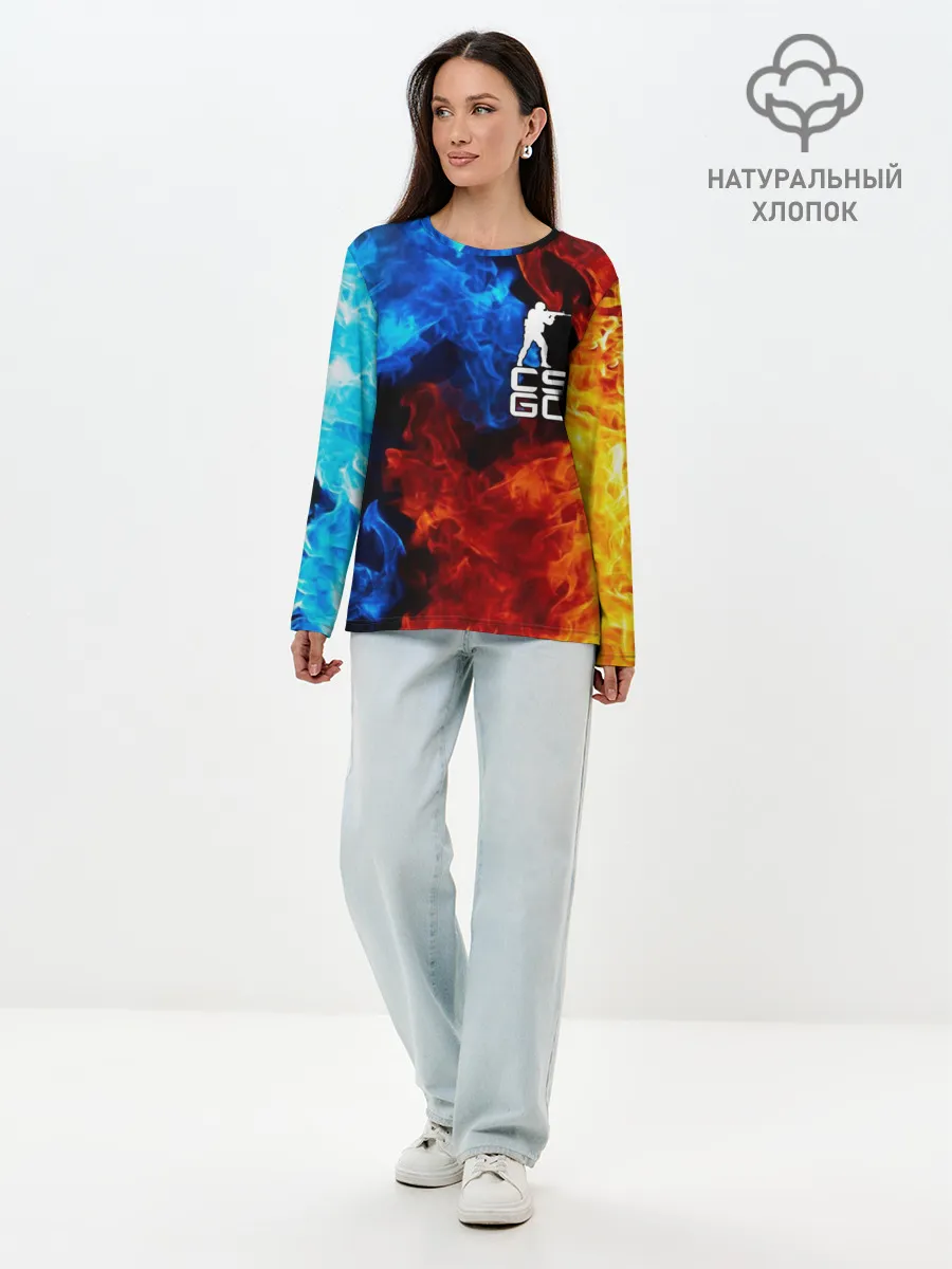 Лонгслив женский. Хлопок / COUNTER STRIKE