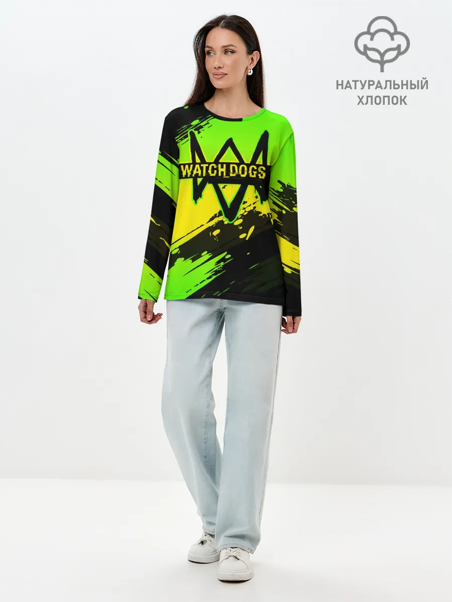 Лонгслив женский. Хлопок / WATCH DOGS