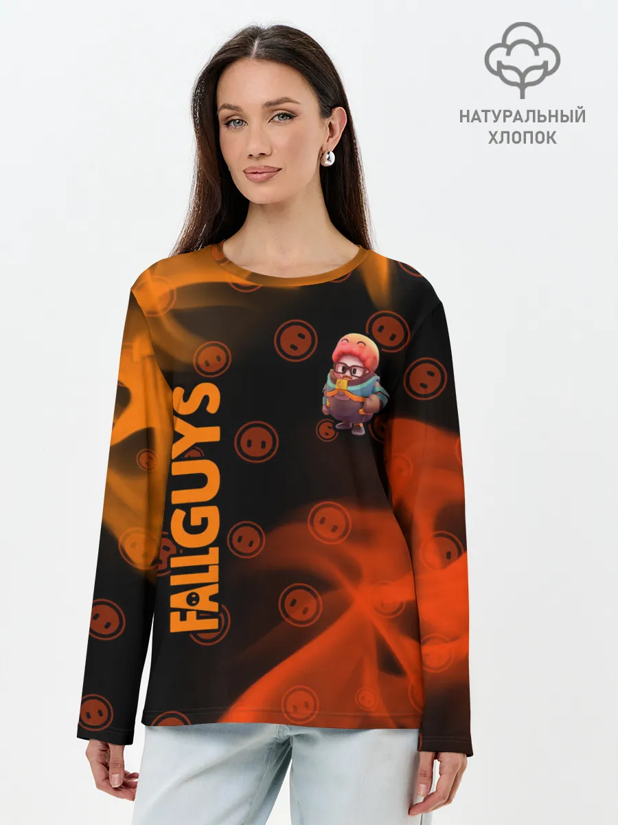 Лонгслив женский. Хлопок / FALL GUYS HALF-LIFE / ФОЛ ГАЙС
