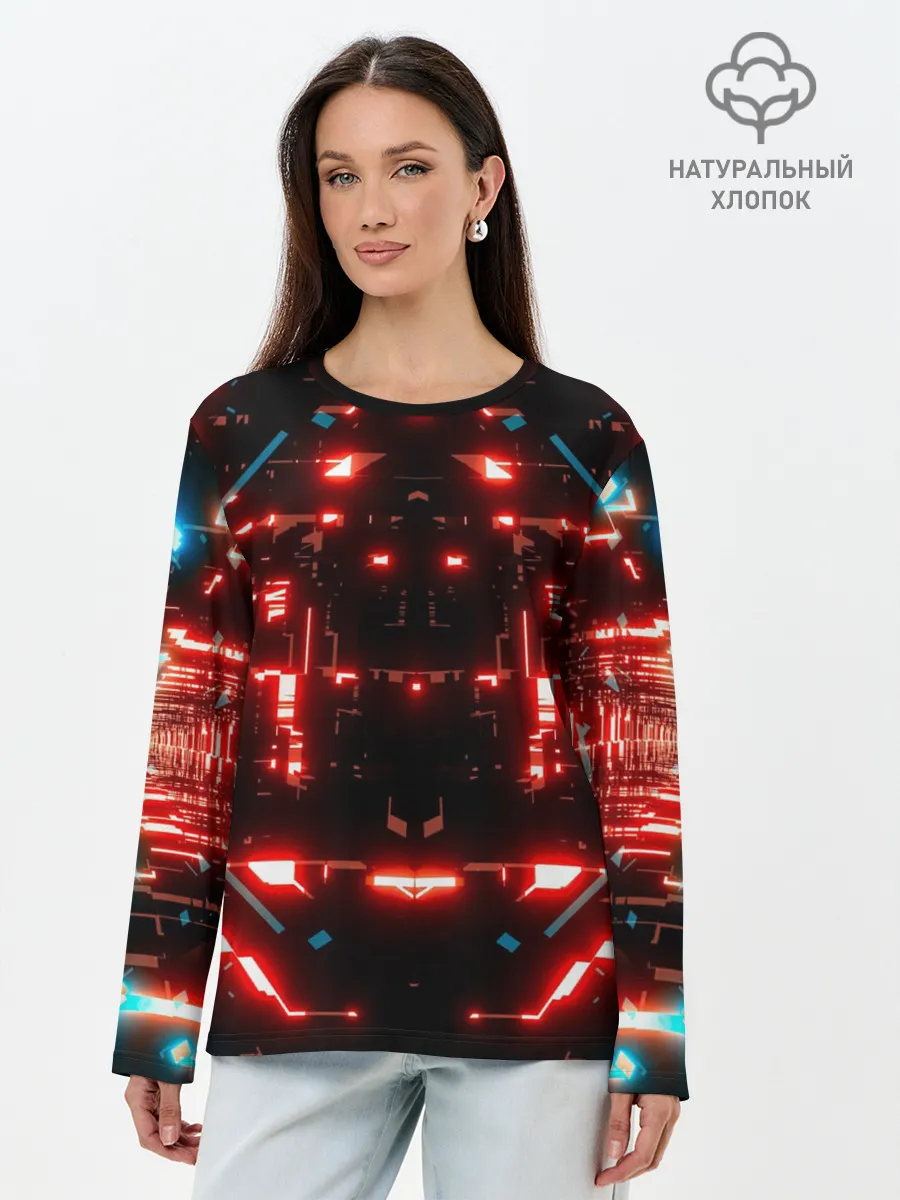 Лонгслив женский. Хлопок / Neon Lights