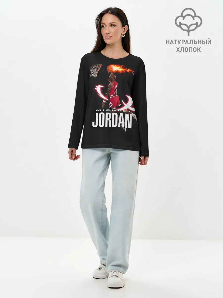 Лонгслив женский. Хлопок / MICHAEL JORDAN