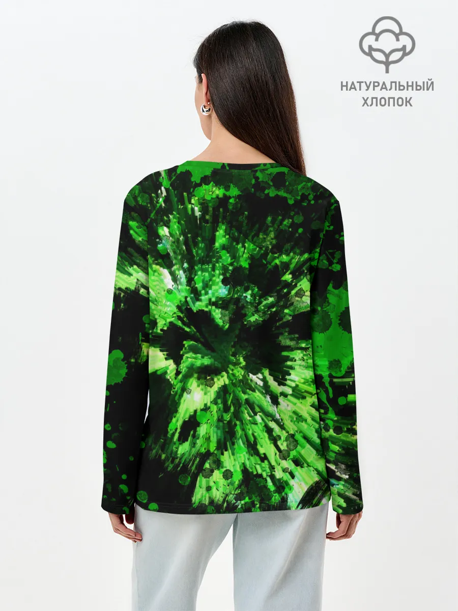 Лонгслив женский. Хлопок / Minecraft / Майнкрафт