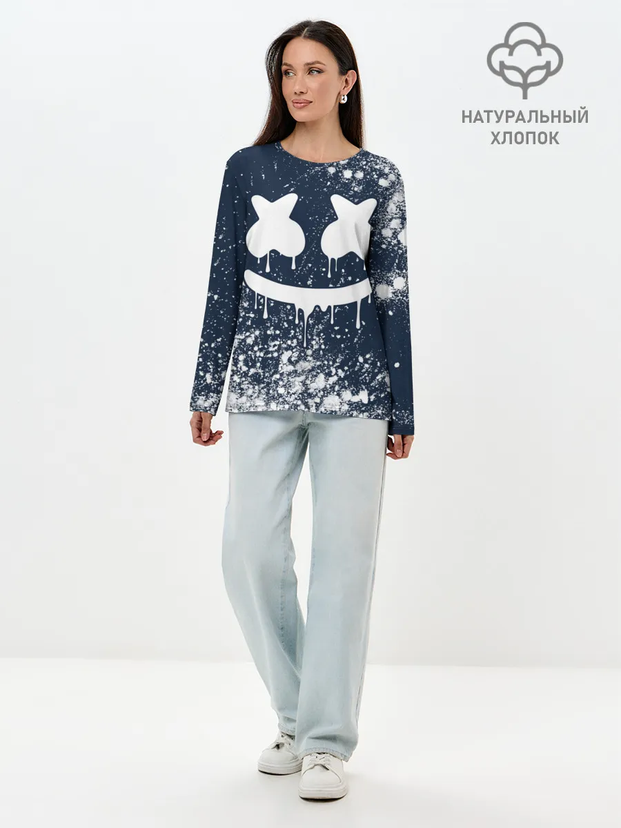 Лонгслив женский. Хлопок / MARSHMELLO / МАРШМЕЛЛОУ