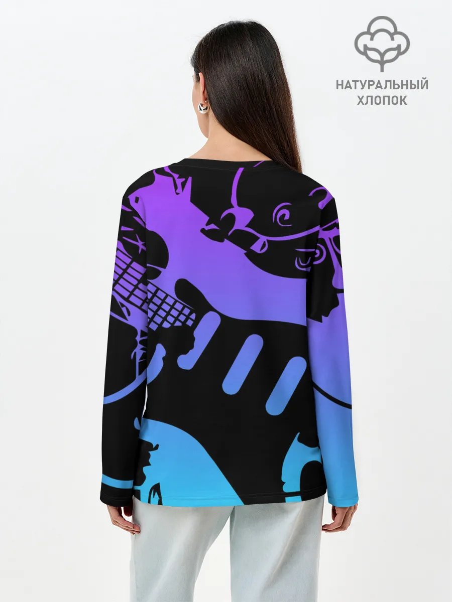 Лонгслив женский. Хлопок / Deep Purple