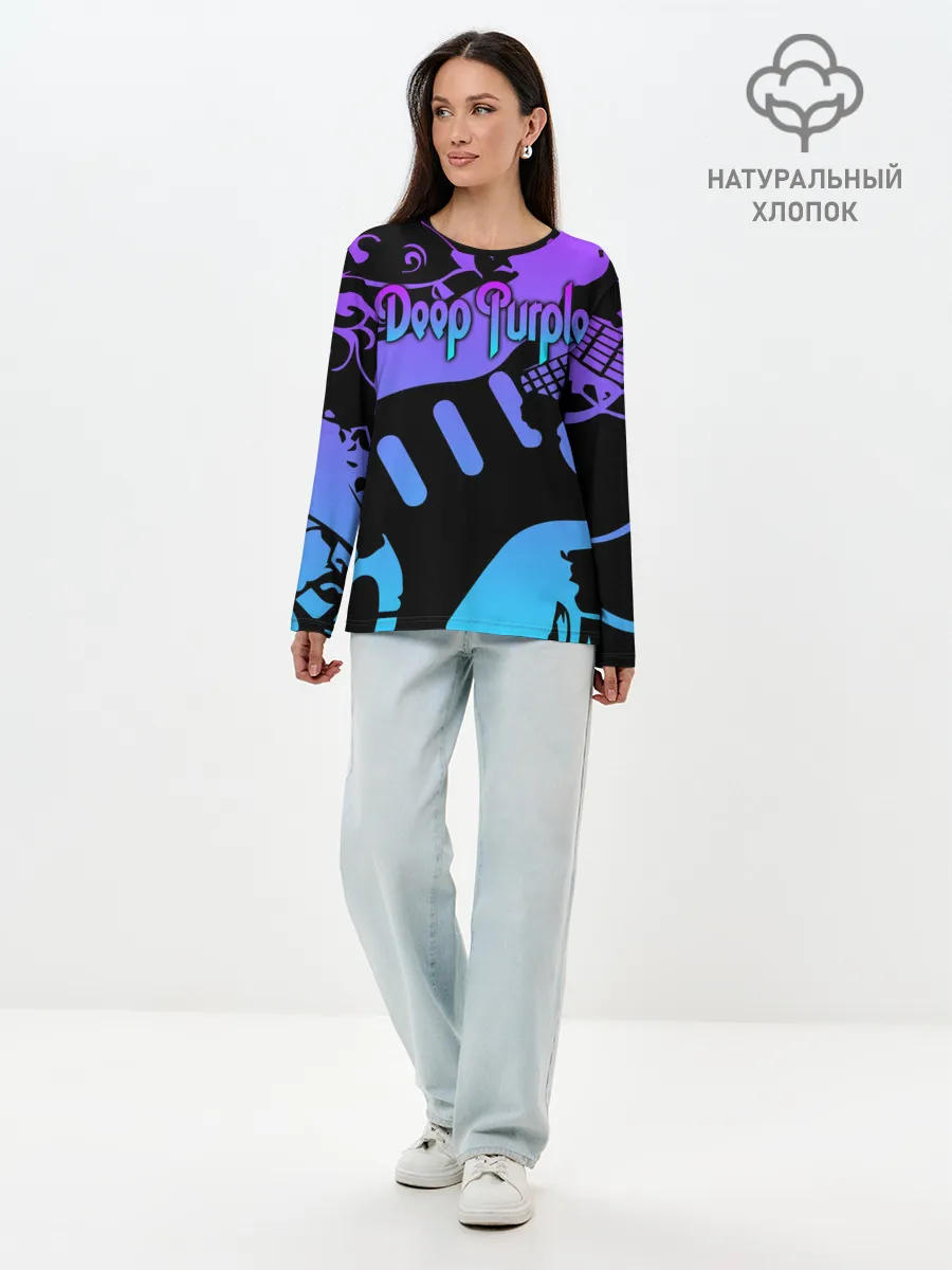 Лонгслив женский. Хлопок / Deep Purple