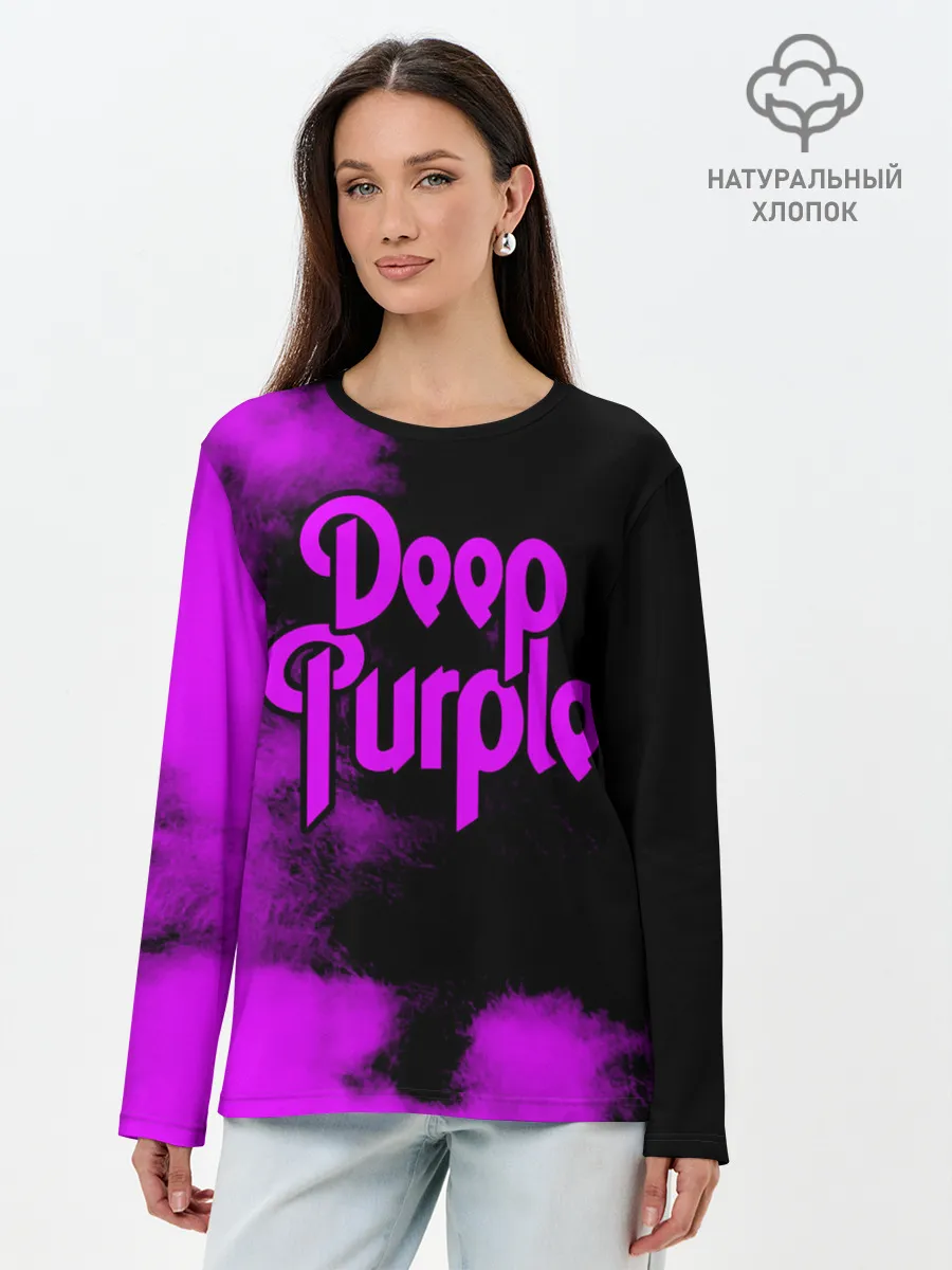 Лонгслив женский. Хлопок / Deep Purple