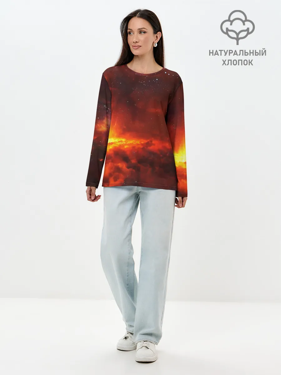 Лонгслив женский. Хлопок / Марс