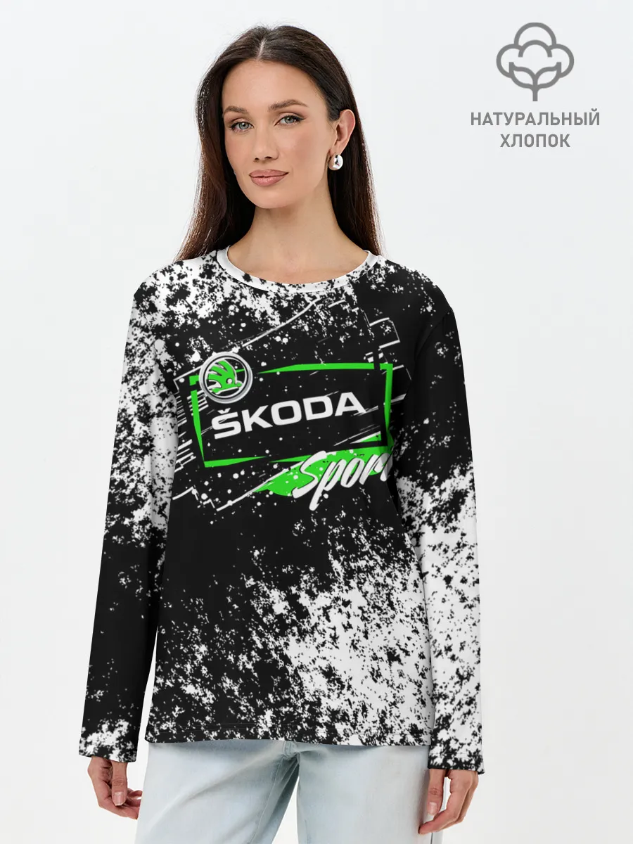 Лонгслив женский. Хлопок / SKODA SPORT
