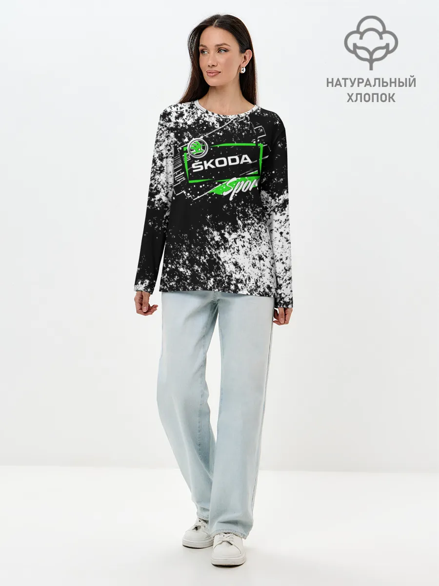 Лонгслив женский. Хлопок / SKODA SPORT