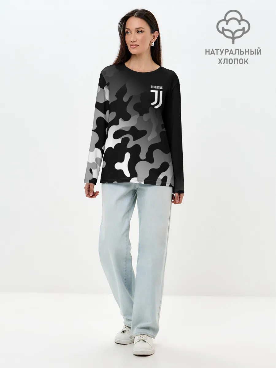 Лонгслив женский. Хлопок / JUVENTUS / ЮВЕНТУС