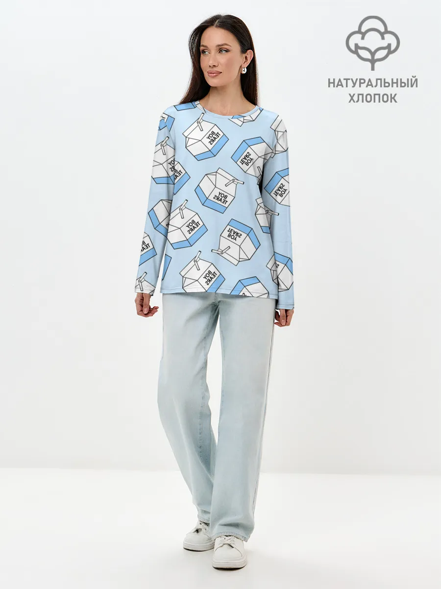 Лонгслив женский. Хлопок / СЛЕЗЫ МАЛЬЧИКОВ