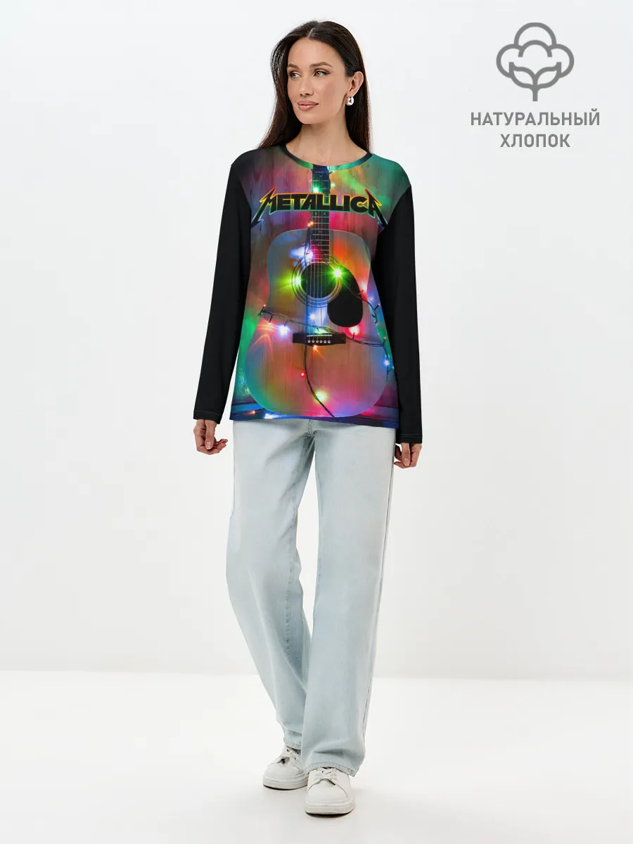 Лонгслив женский. Хлопок / Metallica