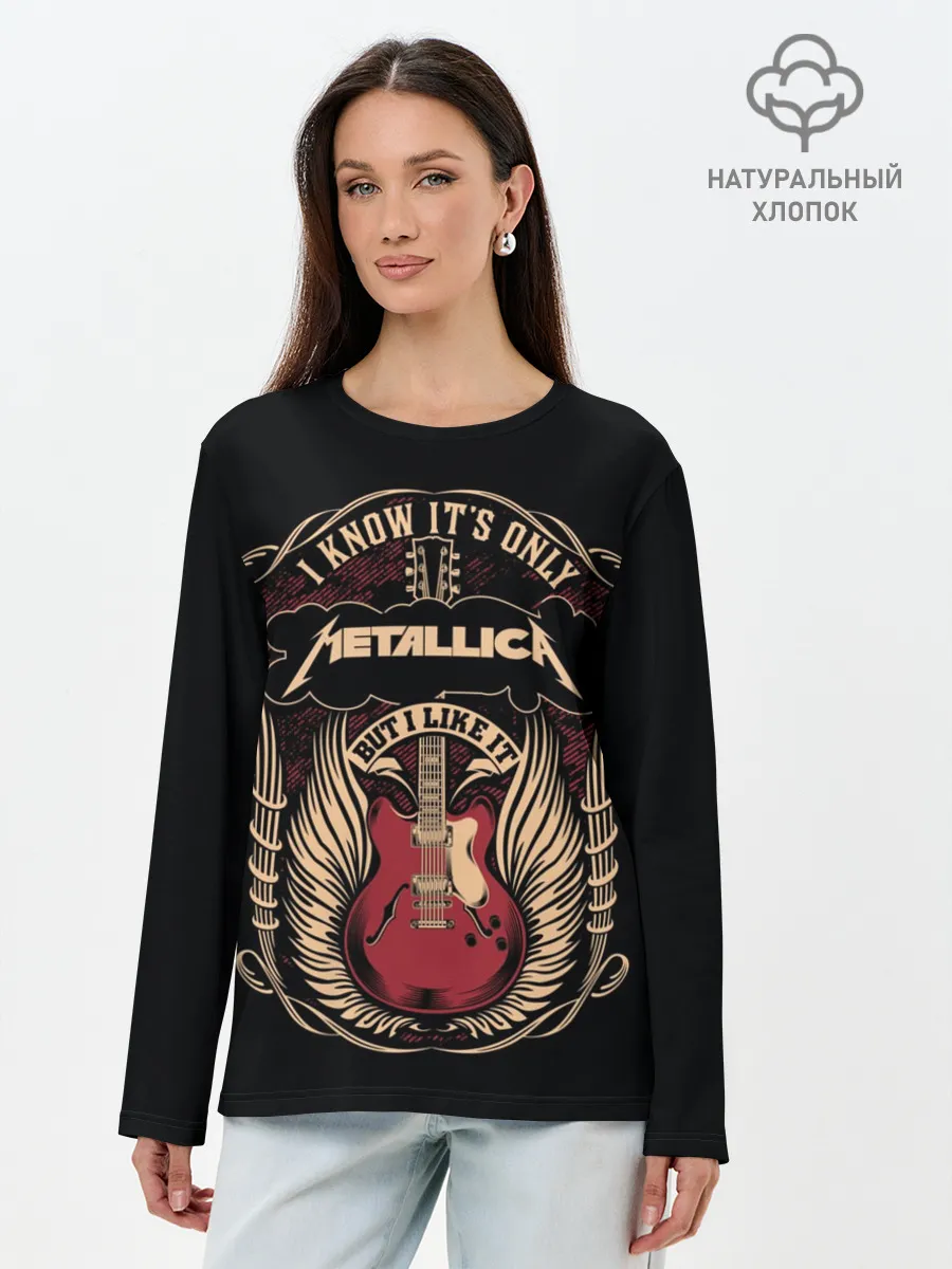 Лонгслив женский. Хлопок / Metallica