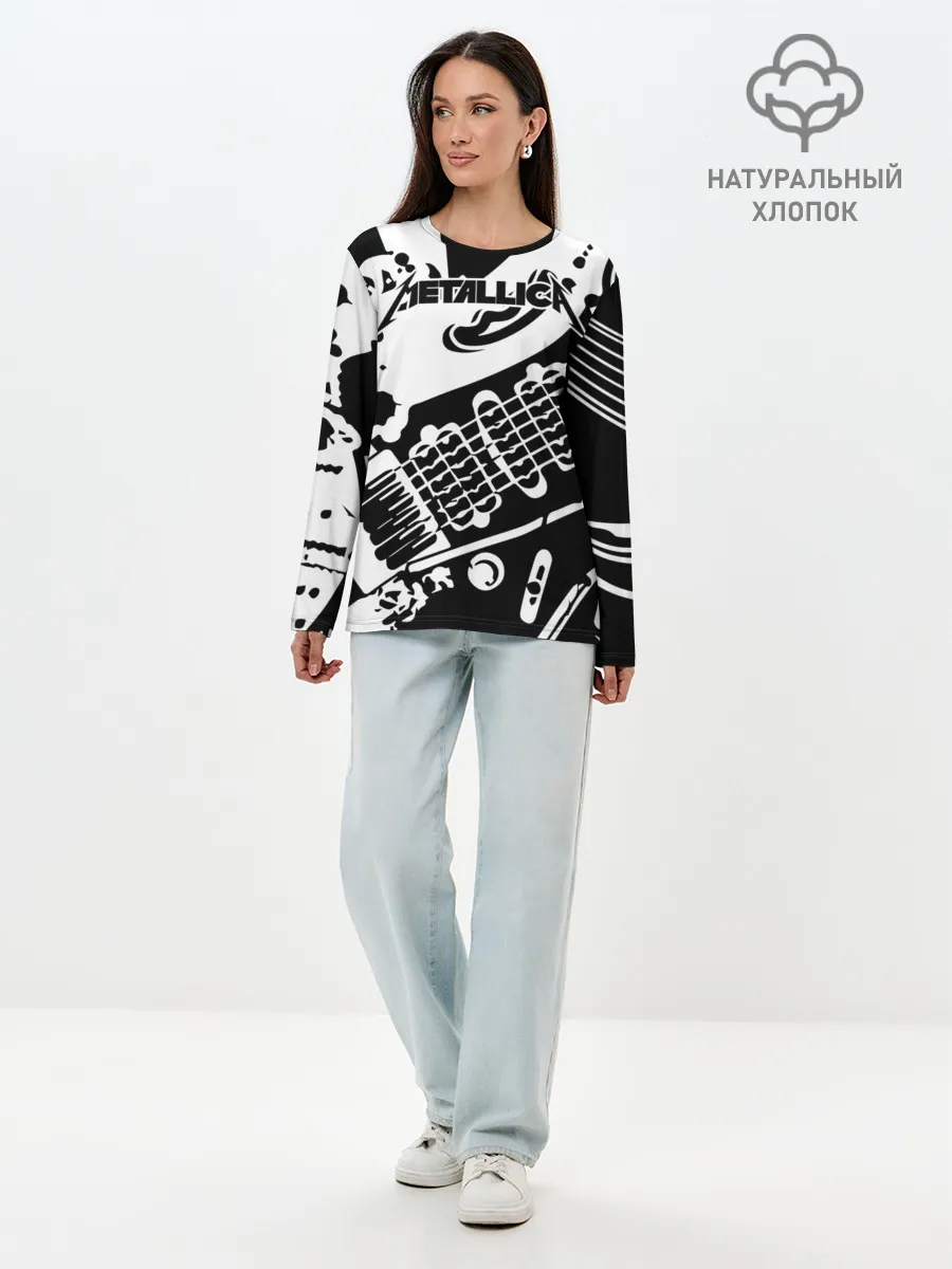 Лонгслив женский. Хлопок / Metallica