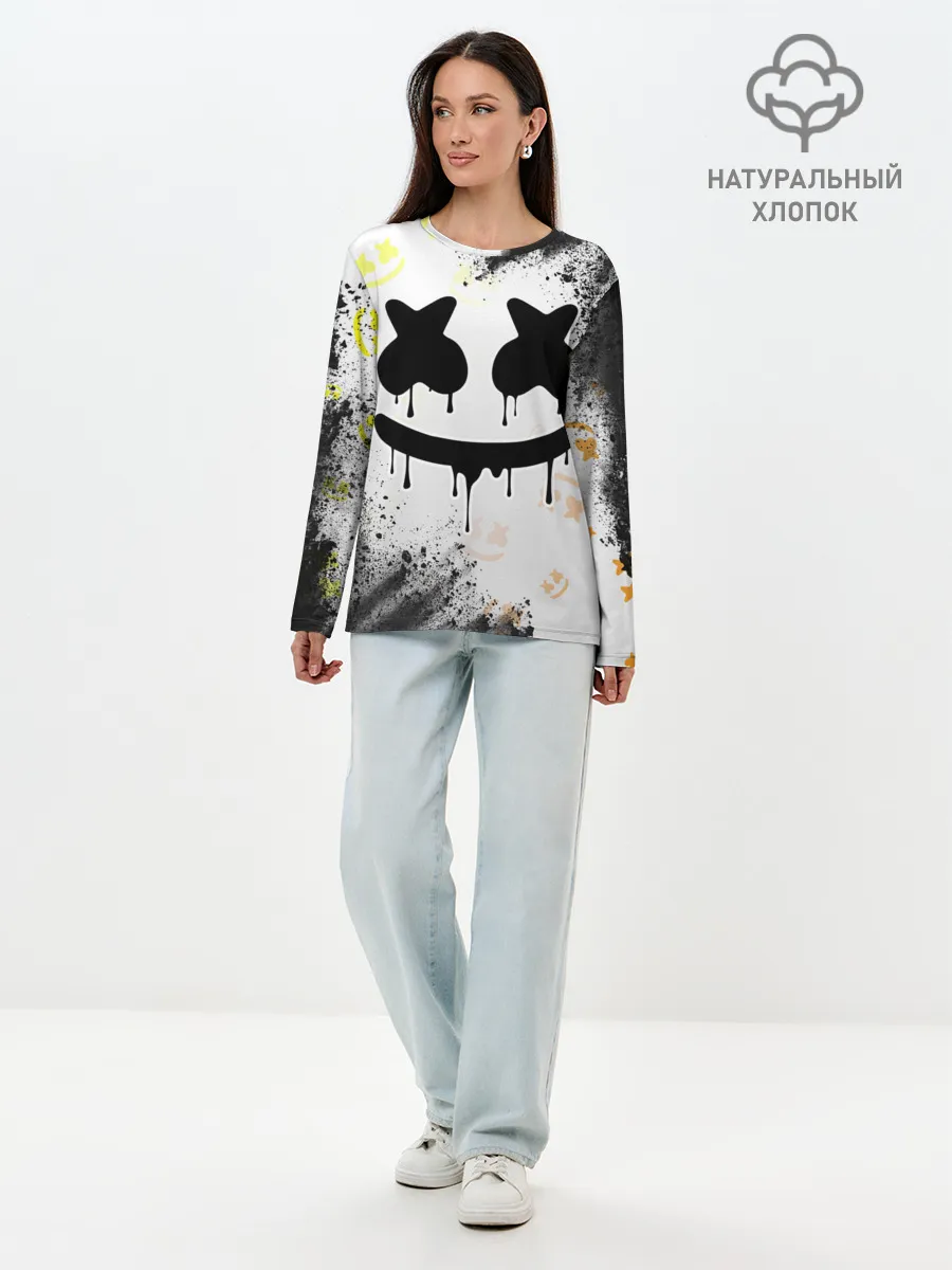 Лонгслив женский. Хлопок / MARSHMELLO / МАРШМЕЛЛОУ