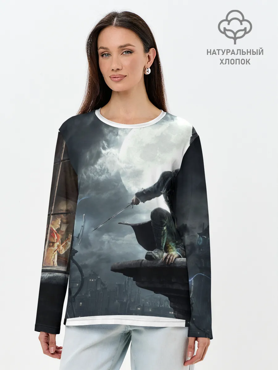 Лонгслив женский. Хлопок / Dishonored