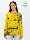 Лонгслив женский. Хлопок / ПИКАЧУ / PIKACHU