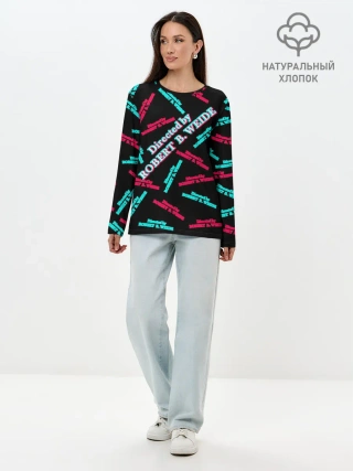 Лонгслив женский. Хлопок / Directed by R. B. Weide Glitch