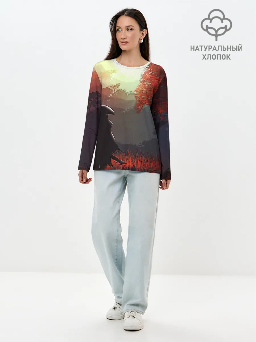 Лонгслив женский. Хлопок / Самурай