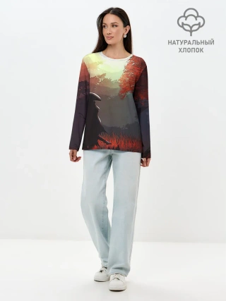 Лонгслив женский. Хлопок / Самурай