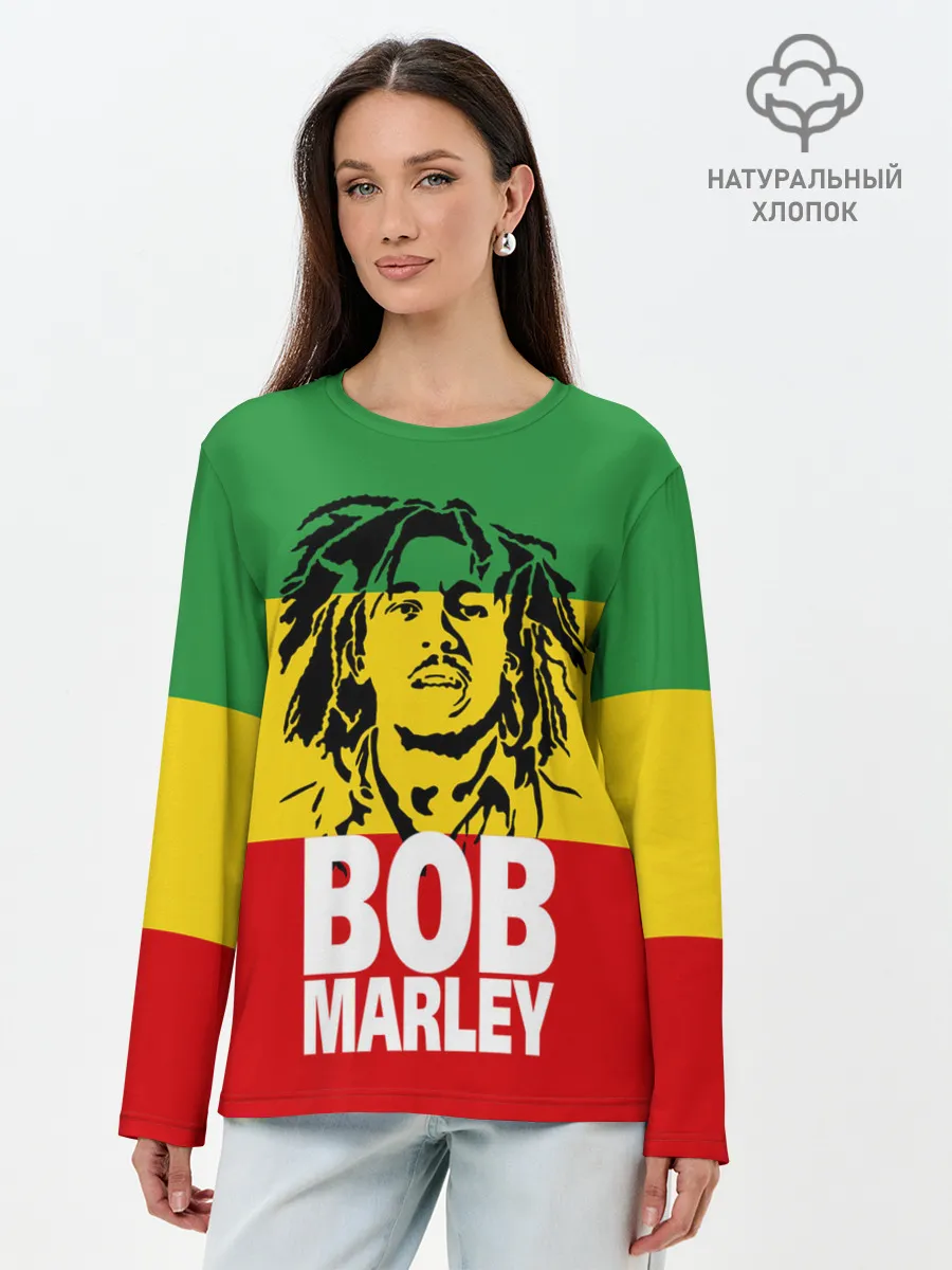 Лонгслив женский. Хлопок / Bob Marley