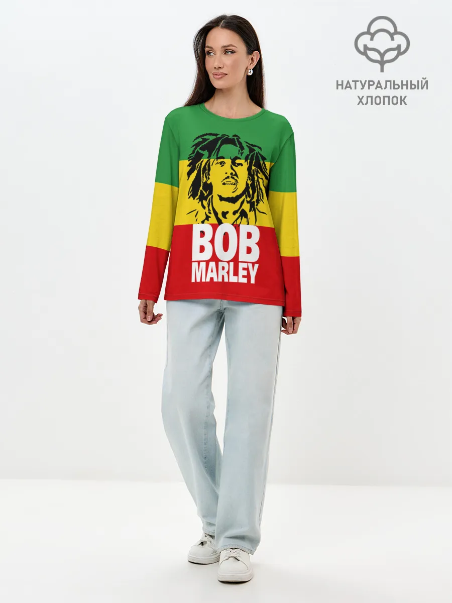Лонгслив женский. Хлопок / Bob Marley